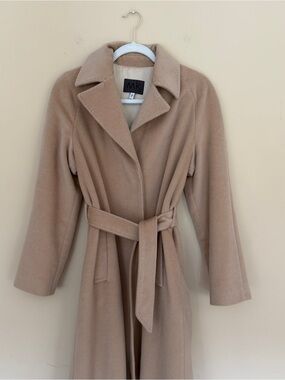 Maska 100% Wool Belted Trench Coat